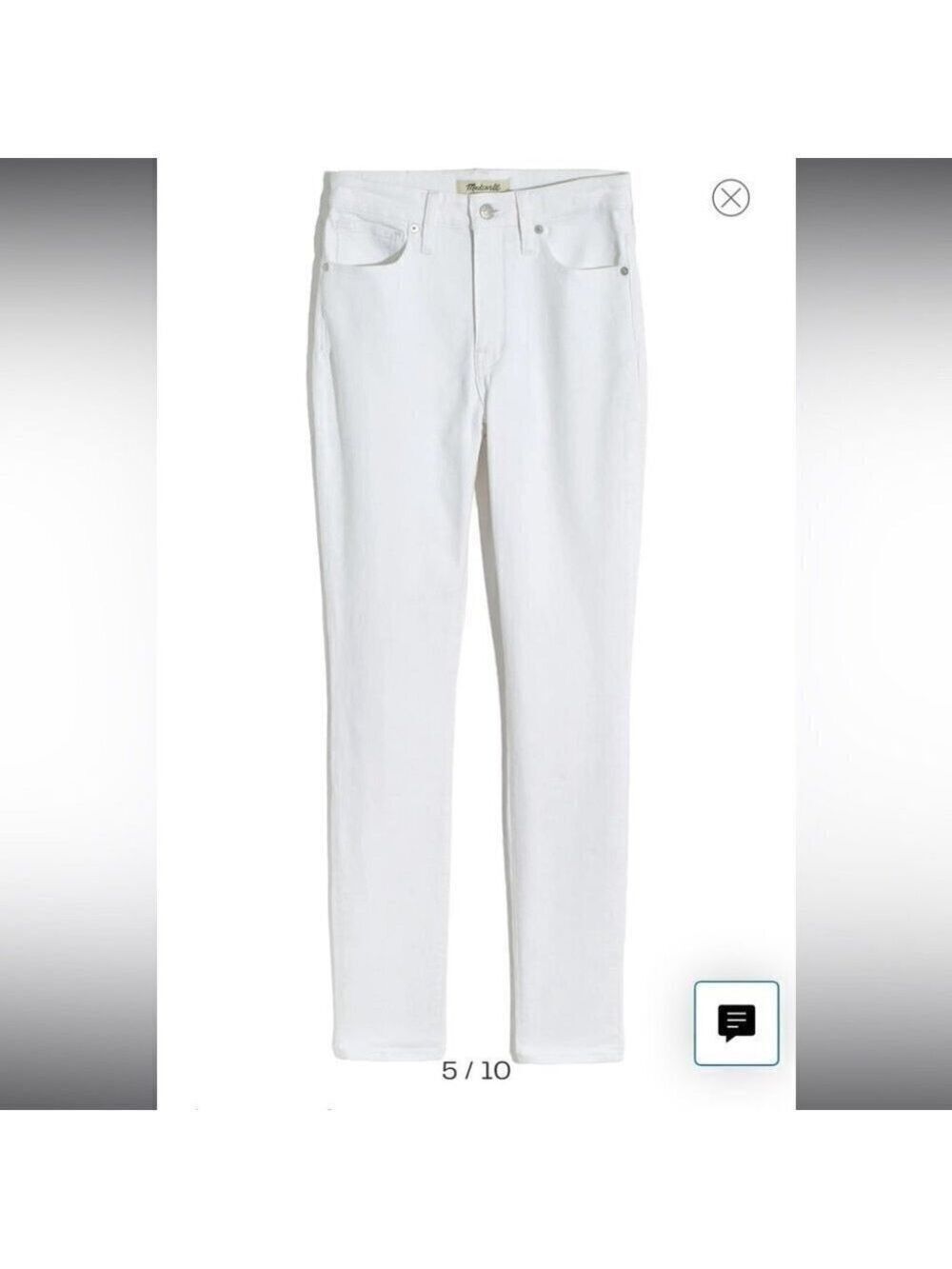 Madewell Curvy High Rise Skinny Jeans in Pure White - Picture 5 of 16